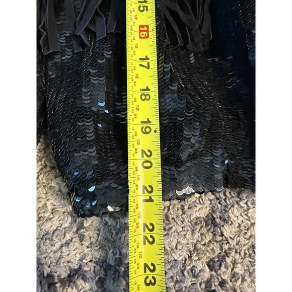 MODI 80s silk sequin embroidered fringe jacket S - Picture 7 of 7